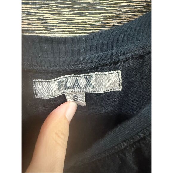 Flax NWOT linen sleeveless top neck and arm trim cotton size small - Picture 4 of 7